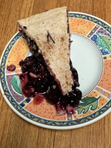 Giving Voice (Plus Blueberry Peach Pie) Piece of Blueberry Peach Pie